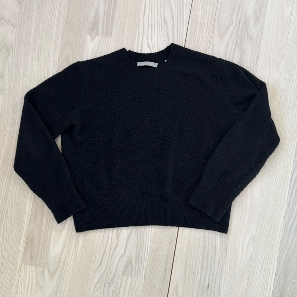 Vince black wool crewneck sweater